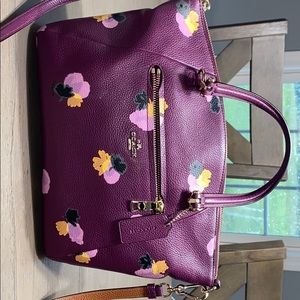 Coach Prairie Satchel with pansy print.
